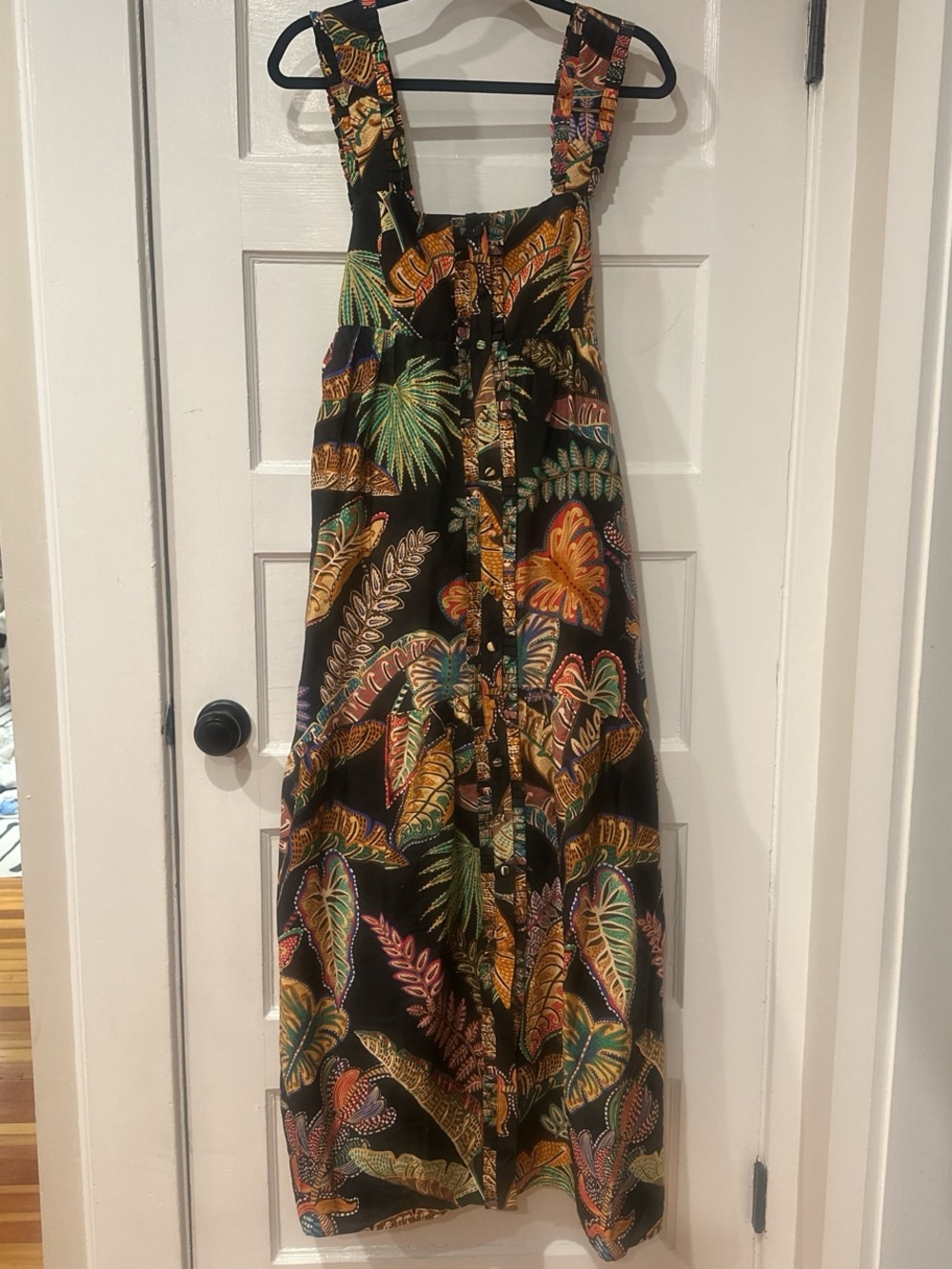 NWOT FARM RIO COOL FOLIAGE TROPICAL MAXI DRESS